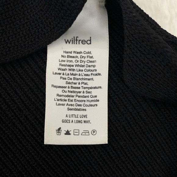 WILFRED Aritzia Cayenne Knit Top Crop Black Small - Picture 8 of 8
